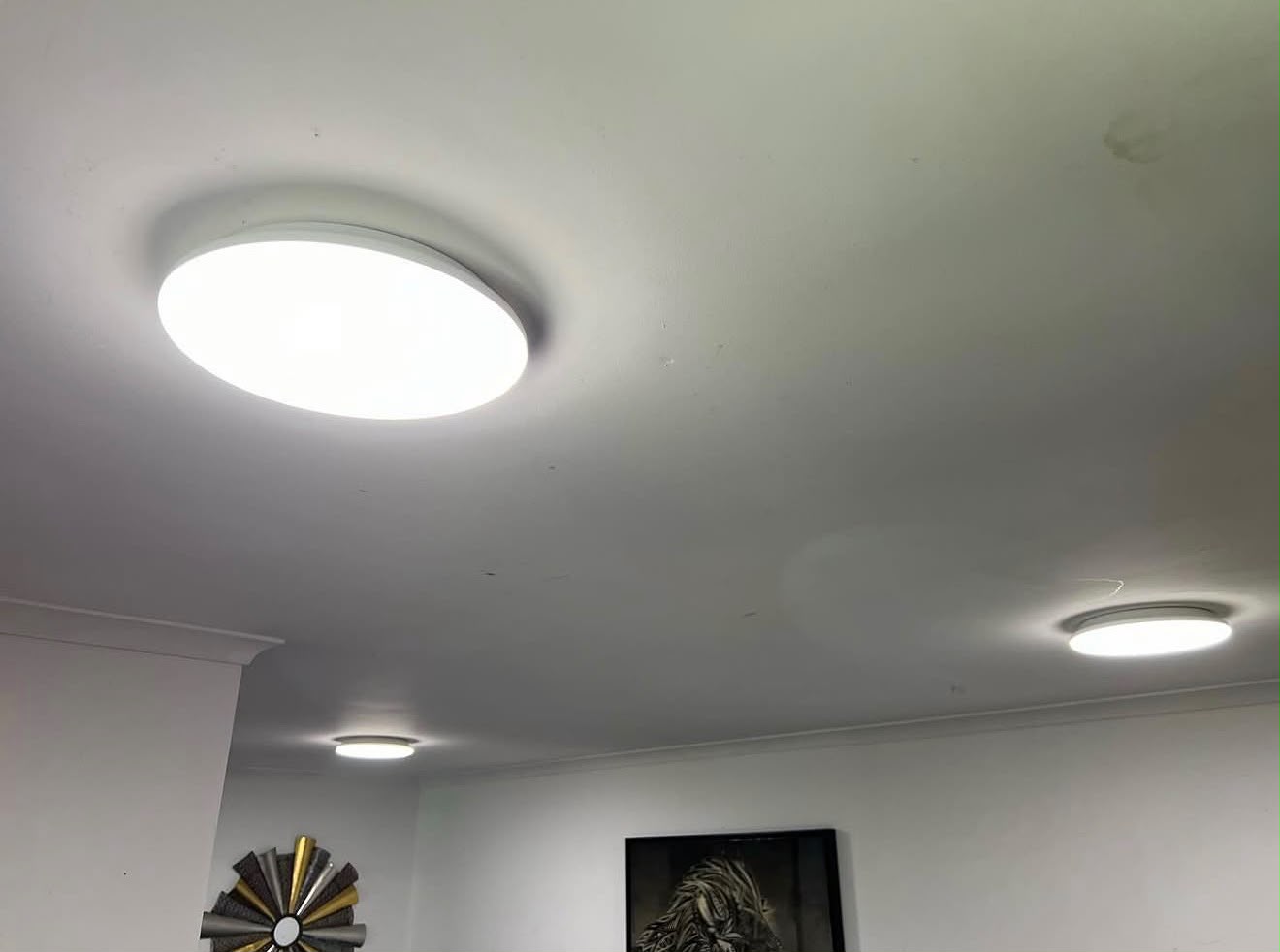 Ceiling light after — modern LED oyster